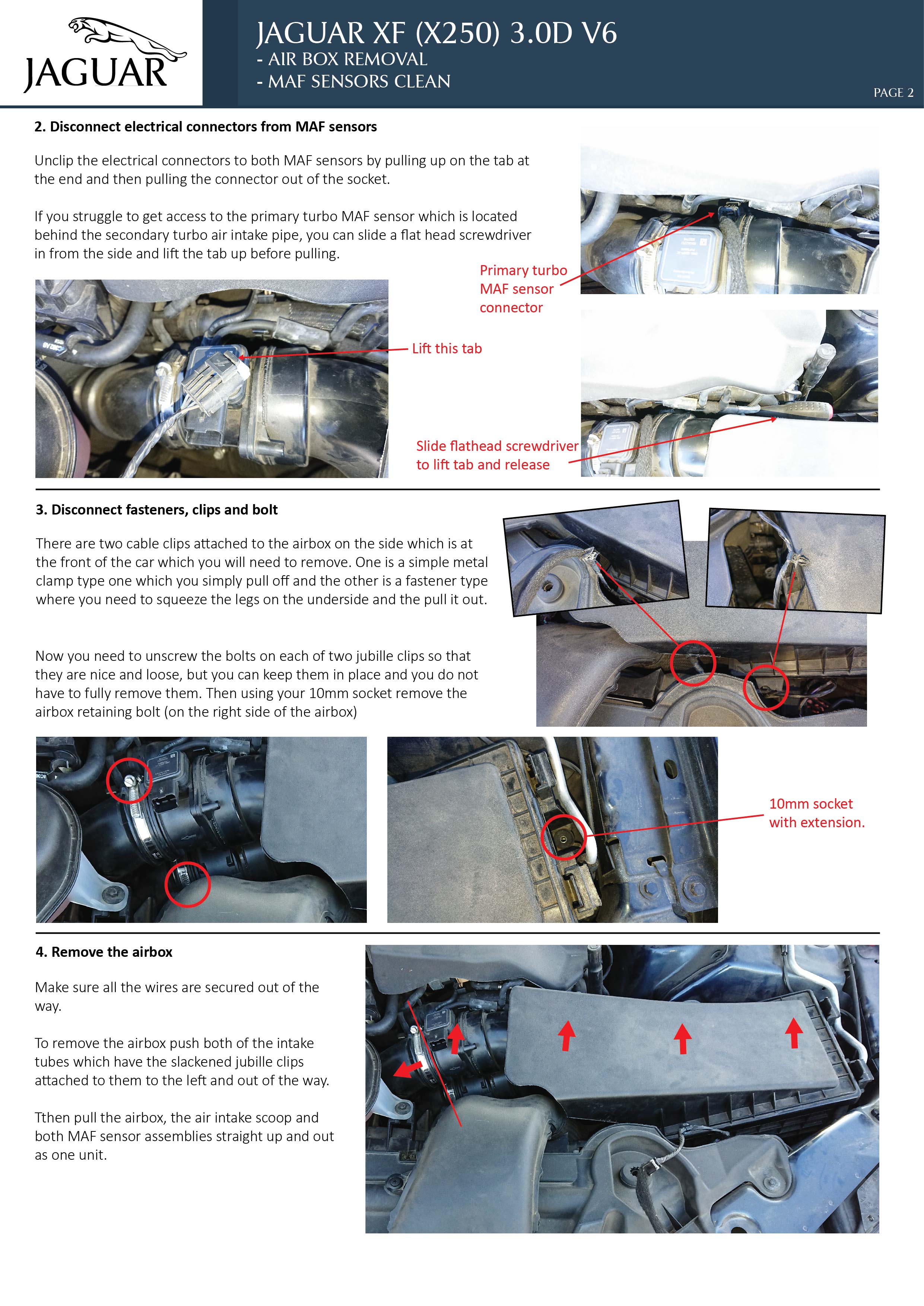 Jaguar XF (x250) Airbox Removal and MAF Sensor Clean Jaguar Forum